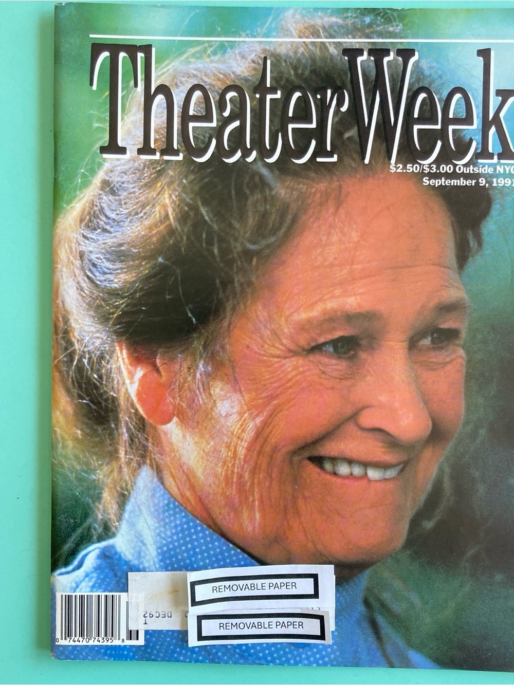Colleen Dewhurst Tribute - Joe Papp Theater Week Magazine September 9 1991 Label